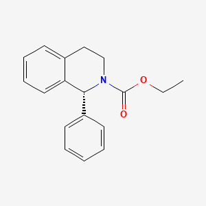 molecular formula C18H19NO2 B599562 (R)-乙基-1-苯基-3,4-二氢异喹啉-2(1H)-羧酸酯 CAS No. 180468-41-1