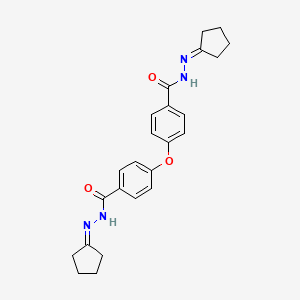 molecular formula C24H26N4O3 B5995631 4,4'-oxybis(N'-cyclopentylidenebenzohydrazide) 