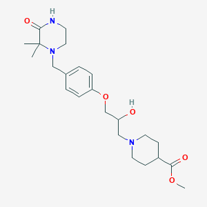 Methyl 1-[3-[4-[(2,2-dimethyl-3-oxopiperazin-1-yl)methyl]phenoxy]-2-hydroxypropyl]piperidine-4-carboxylate