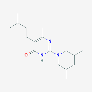 2-(3,5-dimethyl-1-piperidinyl)-6-methyl-5-(3-methylbutyl)-4(3H)-pyrimidinone