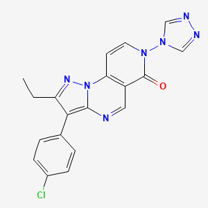 3-(4-chlorophenyl)-2-ethyl-7-(4H-1,2,4-triazol-4-yl)pyrazolo[1,5-a]pyrido[3,4-e]pyrimidin-6(7H)-one