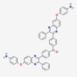 molecular formula C53H36N6O3 B5995661 Bis[4-[6-(4-aminophenoxy)-3-phenylquinoxalin-2-yl]phenyl]methanone 