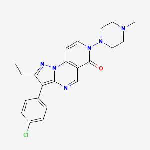 3-(4-chlorophenyl)-2-ethyl-7-(4-methyl-1-piperazinyl)pyrazolo[1,5-a]pyrido[3,4-e]pyrimidin-6(7H)-one