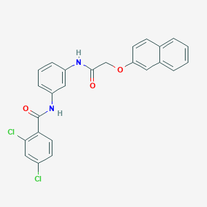 2,4-dichloro-N-[3-[(2-naphthalen-2-yloxyacetyl)amino]phenyl]benzamide