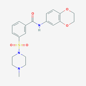 N-(2,3-dihydro-1,4-benzodioxin-6-yl)-3-[(4-methyl-1-piperazinyl)sulfonyl]benzamide