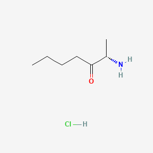 molecular formula C7H16ClNO B599569 (S)-2-氨基庚烷-3-酮盐酸盐 CAS No. 156990-36-2