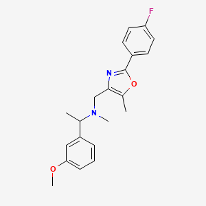 N-{[2-(4-fluorophenyl)-5-methyl-1,3-oxazol-4-yl]methyl}-1-(3-methoxyphenyl)-N-methylethanamine