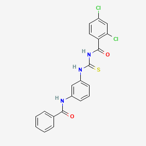 molecular formula C21H15Cl2N3O2S B5995729 N-({[3-(benzoylamino)phenyl]amino}carbonothioyl)-2,4-dichlorobenzamide 