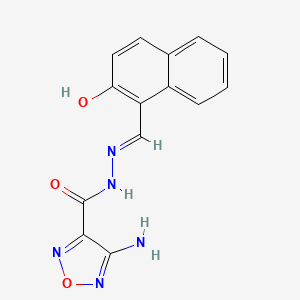 molecular formula C14H11N5O3 B5995763 4-amino-N'-[(2-hydroxy-1-naphthyl)methylene]-1,2,5-oxadiazole-3-carbohydrazide 