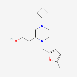 molecular formula C16H26N2O2 B5995767 2-{4-cyclobutyl-1-[(5-methyl-2-furyl)methyl]-2-piperazinyl}ethanol 