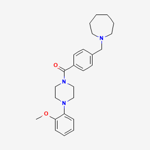 1-(4-{[4-(2-methoxyphenyl)-1-piperazinyl]carbonyl}benzyl)azepane