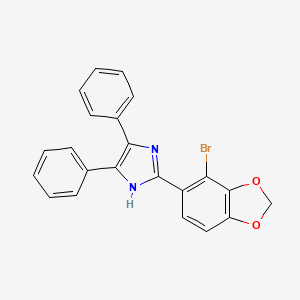 molecular formula C22H15BrN2O2 B5995777 2-(4-bromo-1,3-benzodioxol-5-yl)-4,5-diphenyl-1H-imidazole 