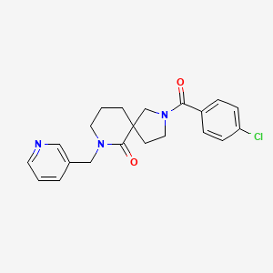 molecular formula C21H22ClN3O2 B5995782 2-(4-chlorobenzoyl)-7-(3-pyridinylmethyl)-2,7-diazaspiro[4.5]decan-6-one 