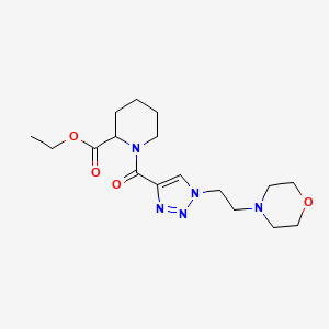 ethyl 1-({1-[2-(4-morpholinyl)ethyl]-1H-1,2,3-triazol-4-yl}carbonyl)-2-piperidinecarboxylate