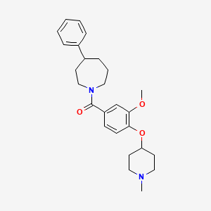 molecular formula C26H34N2O3 B5995801 1-{3-methoxy-4-[(1-methyl-4-piperidinyl)oxy]benzoyl}-4-phenylazepane 