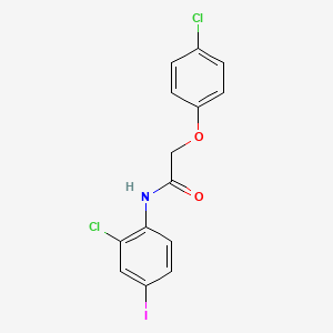 molecular formula C14H10Cl2INO2 B5995811 N-(2-chloro-4-iodophenyl)-2-(4-chlorophenoxy)acetamide 