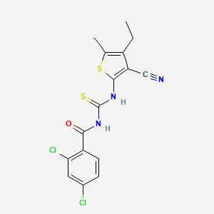 N-(3-CYANO-4-ETHYL-5-METHYL-2-THIENYL)-N'-(2,4-DICHLOROBENZOYL)THIOUREA