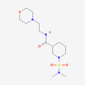 molecular formula C14H28N4O4S B5995817 1-[(dimethylamino)sulfonyl]-N-[2-(4-morpholinyl)ethyl]-3-piperidinecarboxamide 