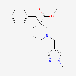 ethyl 3-benzyl-1-[(1-methyl-1H-pyrazol-4-yl)methyl]-3-piperidinecarboxylate