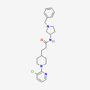 molecular formula C24H31ClN4O B5995866 N-(1-benzyl-3-pyrrolidinyl)-3-[1-(3-chloro-2-pyridinyl)-4-piperidinyl]propanamide 