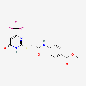 methyl 4-[({[6-oxo-4-(trifluoromethyl)-1,6-dihydro-2-pyrimidinyl]thio}acetyl)amino]benzoate