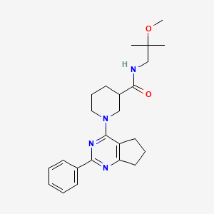 N-(2-methoxy-2-methylpropyl)-1-(2-phenyl-6,7-dihydro-5H-cyclopenta[d]pyrimidin-4-yl)-3-piperidinecarboxamide