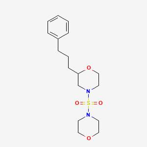 molecular formula C17H26N2O4S B5995886 4-(4-morpholinylsulfonyl)-2-(3-phenylpropyl)morpholine 