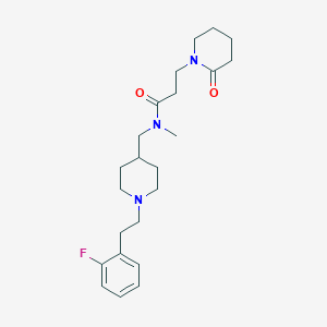 N-({1-[2-(2-fluorophenyl)ethyl]-4-piperidinyl}methyl)-N-methyl-3-(2-oxo-1-piperidinyl)propanamide