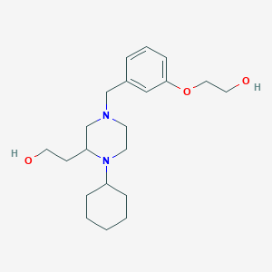 2-{1-cyclohexyl-4-[3-(2-hydroxyethoxy)benzyl]-2-piperazinyl}ethanol