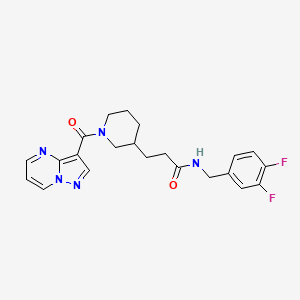 N-(3,4-difluorobenzyl)-3-[1-(pyrazolo[1,5-a]pyrimidin-3-ylcarbonyl)-3-piperidinyl]propanamide