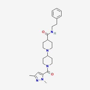 1'-[(1,3-dimethyl-1H-pyrazol-5-yl)carbonyl]-N-(2-phenylethyl)-1,4'-bipiperidine-4-carboxamide