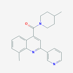 8-methyl-4-[(4-methyl-1-piperidinyl)carbonyl]-2-(3-pyridinyl)quinoline