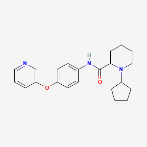 1-cyclopentyl-N-[4-(3-pyridinyloxy)phenyl]-2-piperidinecarboxamide