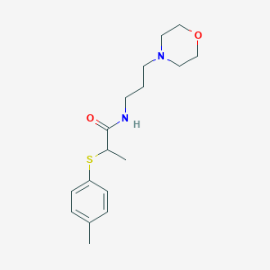 molecular formula C17H26N2O2S B5995945 2-[(4-methylphenyl)thio]-N-[3-(4-morpholinyl)propyl]propanamide 