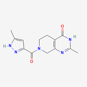 2-methyl-7-[(3-methyl-1H-pyrazol-5-yl)carbonyl]-5,6,7,8-tetrahydropyrido[3,4-d]pyrimidin-4(3H)-one