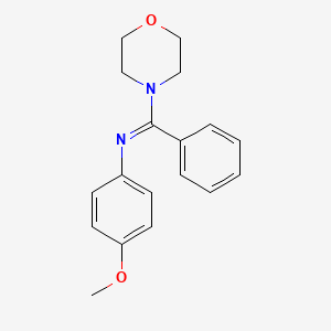 B599597 (E)-N-(4-Methoxyphenyl)-1-(morpholin-4-yl)-1-phenylmethanimine CAS No. 62718-42-7