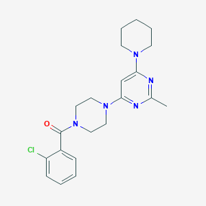 4-[4-(2-chlorobenzoyl)-1-piperazinyl]-2-methyl-6-(1-piperidinyl)pyrimidine