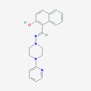 molecular formula C20H20N4O B5995999 1-({[4-(2-pyridinyl)-1-piperazinyl]imino}methyl)-2-naphthol 