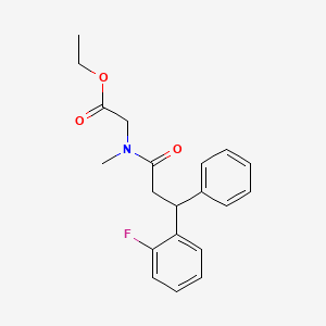 molecular formula C20H22FNO3 B5996000 ethyl N-[3-(2-fluorophenyl)-3-phenylpropanoyl]-N-methylglycinate 