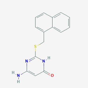 molecular formula C15H13N3OS B5996046 6-amino-2-[(1-naphthylmethyl)thio]-4(3H)-pyrimidinone 