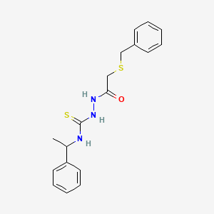 2-[(benzylsulfanyl)acetyl]-N-(1-phenylethyl)hydrazinecarbothioamide