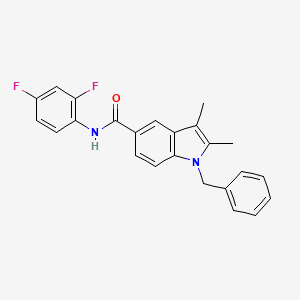 molecular formula C24H20F2N2O B5996074 1-benzyl-N-(2,4-difluorophenyl)-2,3-dimethyl-1H-indole-5-carboxamide 