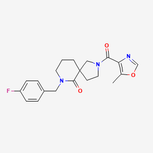 molecular formula C20H22FN3O3 B5996090 7-(4-fluorobenzyl)-2-[(5-methyl-1,3-oxazol-4-yl)carbonyl]-2,7-diazaspiro[4.5]decan-6-one 