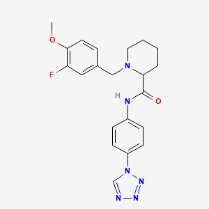 1-(3-fluoro-4-methoxybenzyl)-N-[4-(1H-tetrazol-1-yl)phenyl]-2-piperidinecarboxamide