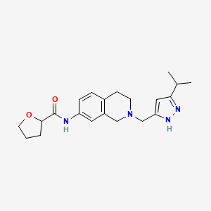 N-{2-[(5-isopropyl-1H-pyrazol-3-yl)methyl]-1,2,3,4-tetrahydro-7-isoquinolinyl}tetrahydro-2-furancarboxamide