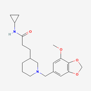 N-cyclopropyl-3-[1-[(7-methoxy-1,3-benzodioxol-5-yl)methyl]piperidin-3-yl]propanamide