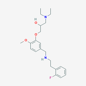 1-(Diethylamino)-3-[5-[[2-(2-fluorophenyl)ethylamino]methyl]-2-methoxyphenoxy]propan-2-ol