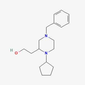 2-(4-benzyl-1-cyclopentyl-2-piperazinyl)ethanol