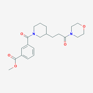 methyl 3-({3-[3-(4-morpholinyl)-3-oxopropyl]-1-piperidinyl}carbonyl)benzoate