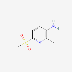 molecular formula C7H10N2O2S B599617 2-甲基-6-(甲磺酰基)吡啶-3-胺 CAS No. 897732-75-1